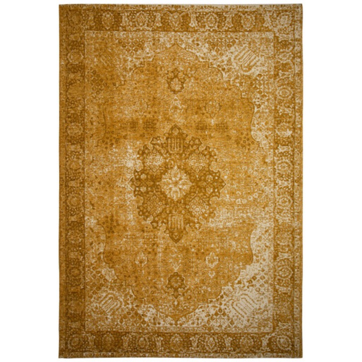 Covor dreptunghiular Flair Rugs Antique Traditional, 200 x 290 cm, 1100 g/m², 45% Acril, 36% Poliester, 11% Bumbac, 8% Viscoza, Ocru