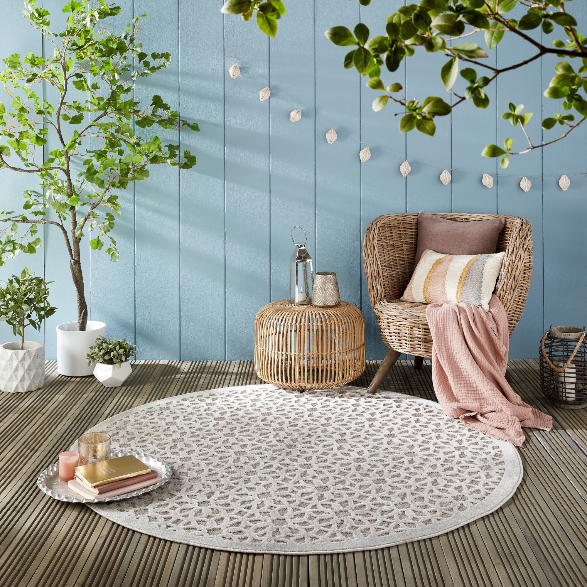 Covor rotund Flair Rugs Argento, 160 x 160 cm, 1250 g/m², 100% Polipropilena, Argintiu