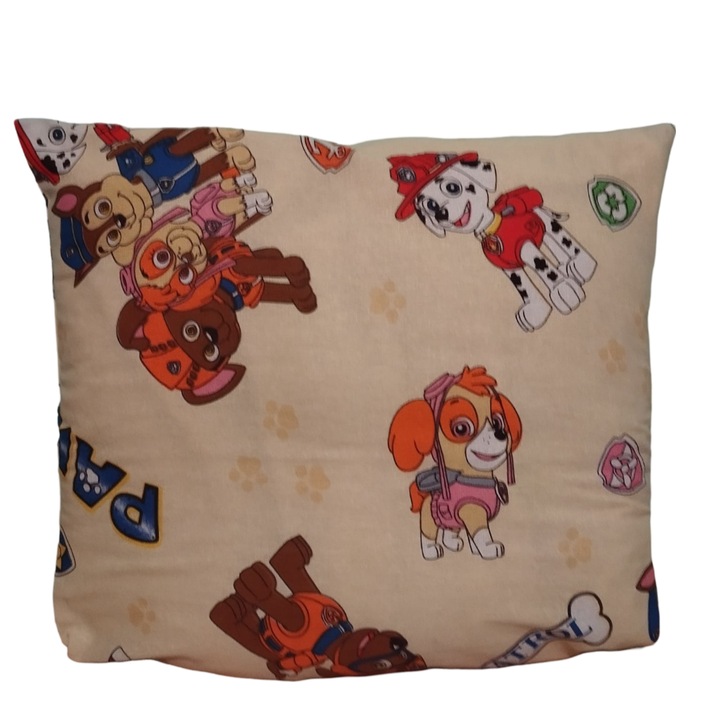 Fata de Perna Patrula Catelusilor Crem Bumbac Satinat 40x40 cm