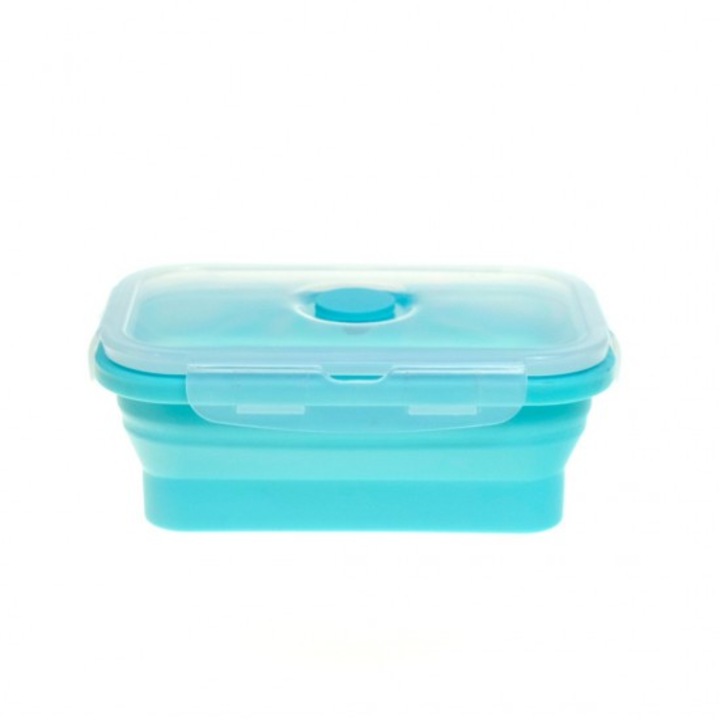 Casoleta din silicon si pvc 500 ml 16x10x6 cm albastru