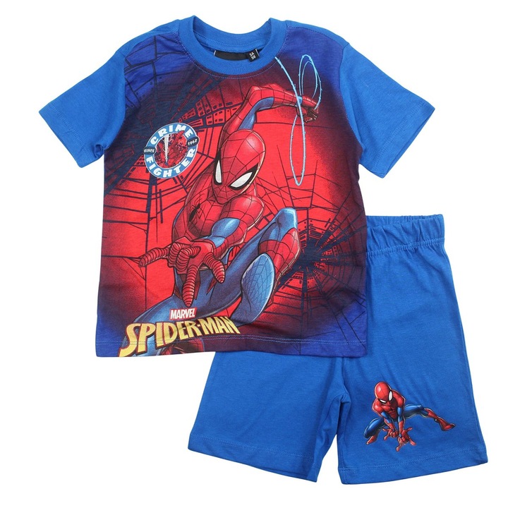 Trening baieti Spiderman, maneca si pantalon scurti
