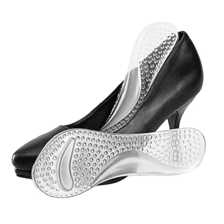 Branturi Talpice Silicon Transparent, Pentru Pantofi cu Toc, Stiletto, Autoadezive, Suport Arc, Marime Unica 20 cm