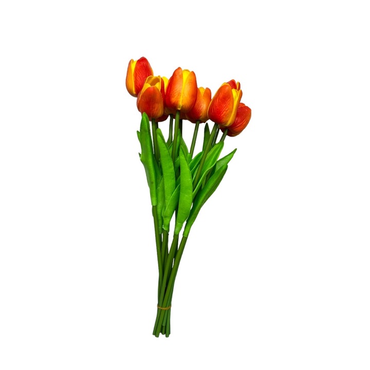 Buchet de lalele, 10 fire 31 cm, portocaliu