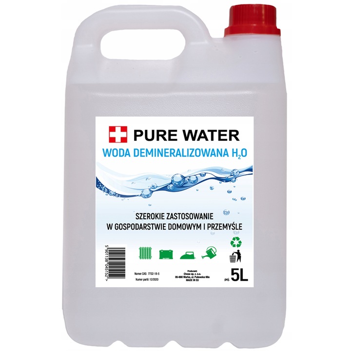 Apa lichida demineralizata 5L, Transparent