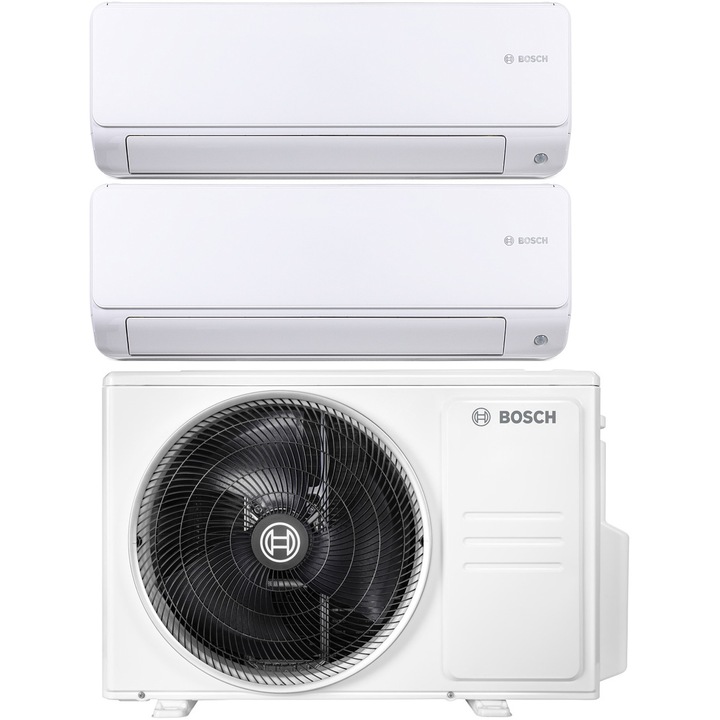 Климатик Мulti-split Bosch Series 6000i, 9000 + 12000 BTU, Външно тяло 21000 BTU, Клас A++/A+, Wi-Fi Ready