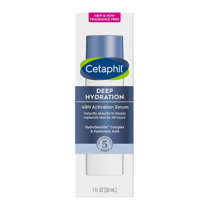 Arcszérum, Cetaphil, mélyhidratáló, száraz, érzékeny bőrre, intenzív hidratálásra 48 óra, illatanyagmentes, 30 ml