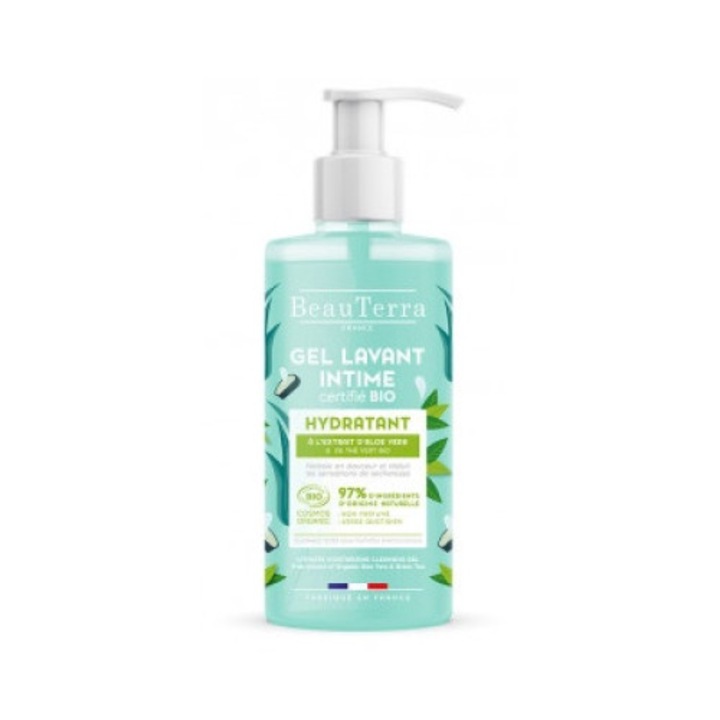 Gel igiena intima Beauterra, aloe vera si ceai verde, 97% ingrediente naturale, 500ml