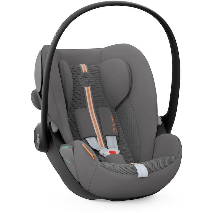 Детско столче за кола Cybex Gold Cloud G i-Size Plus Lava Grey, сив, вентилиран материал