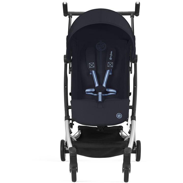 Детска количка Cybex Gold Libelle Dark Blue, Сребриста рамка, Тъмносин