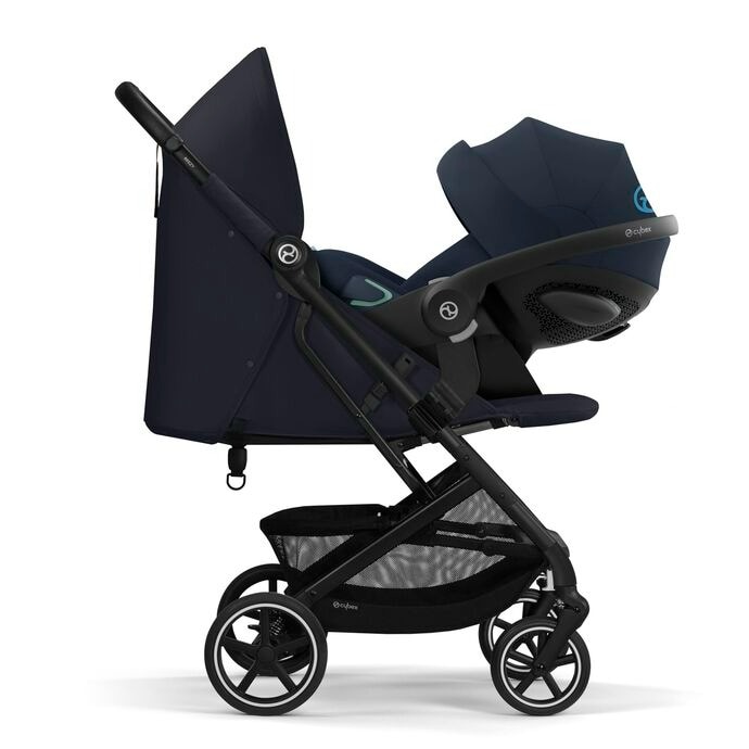 【KRAZY BEE】 FUSHICHOURUSHGUARD XL Carucior pentru bebelusi Cybex Gold Beezy Dark Blue, cadru negru