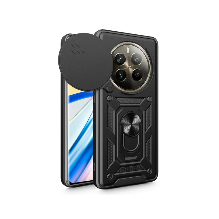 Realme 12 Pro / 12 Pro+ kompatibilis echsuit CamShield Series fekete tok