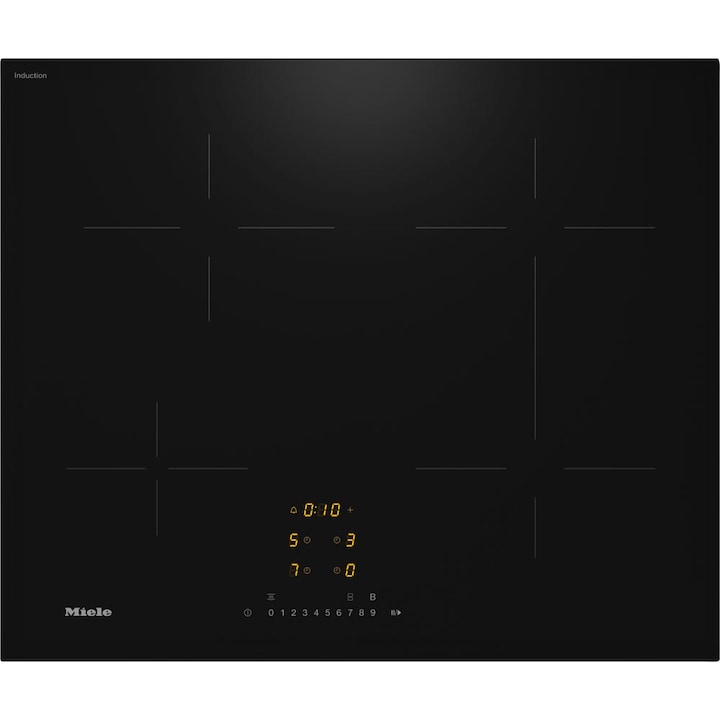 Плот за вграждане Miele KM 7363 FL, Индукция, 4 зони за готвене, ComfortSelect, Con@ctivity, Flex Zone, 60 см, Черен
