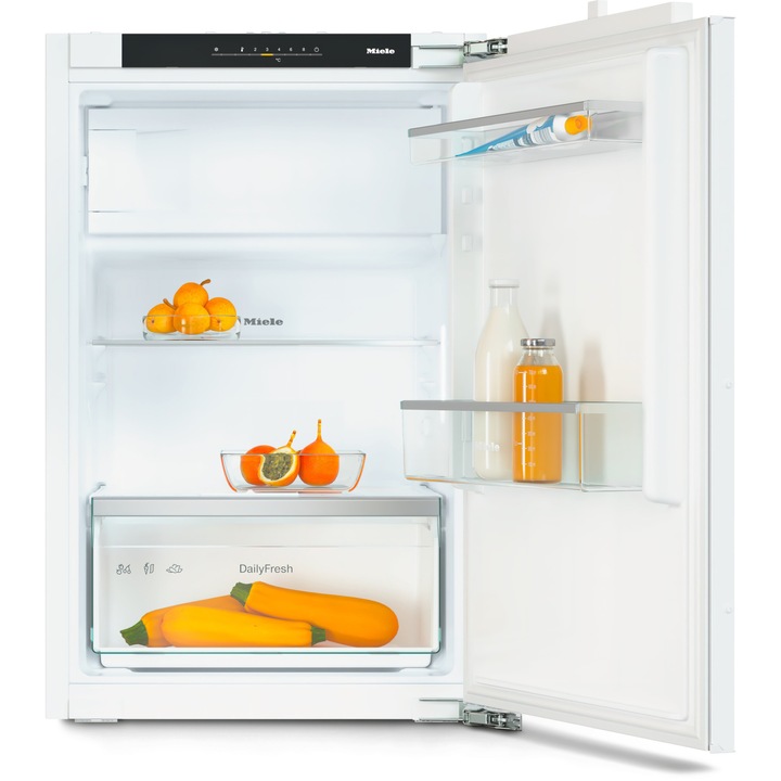 Frigider incorporat Miele K 7118 D, DailyFresh, 4 compartimente congelator, iluminare LED si SoftClose, alb
