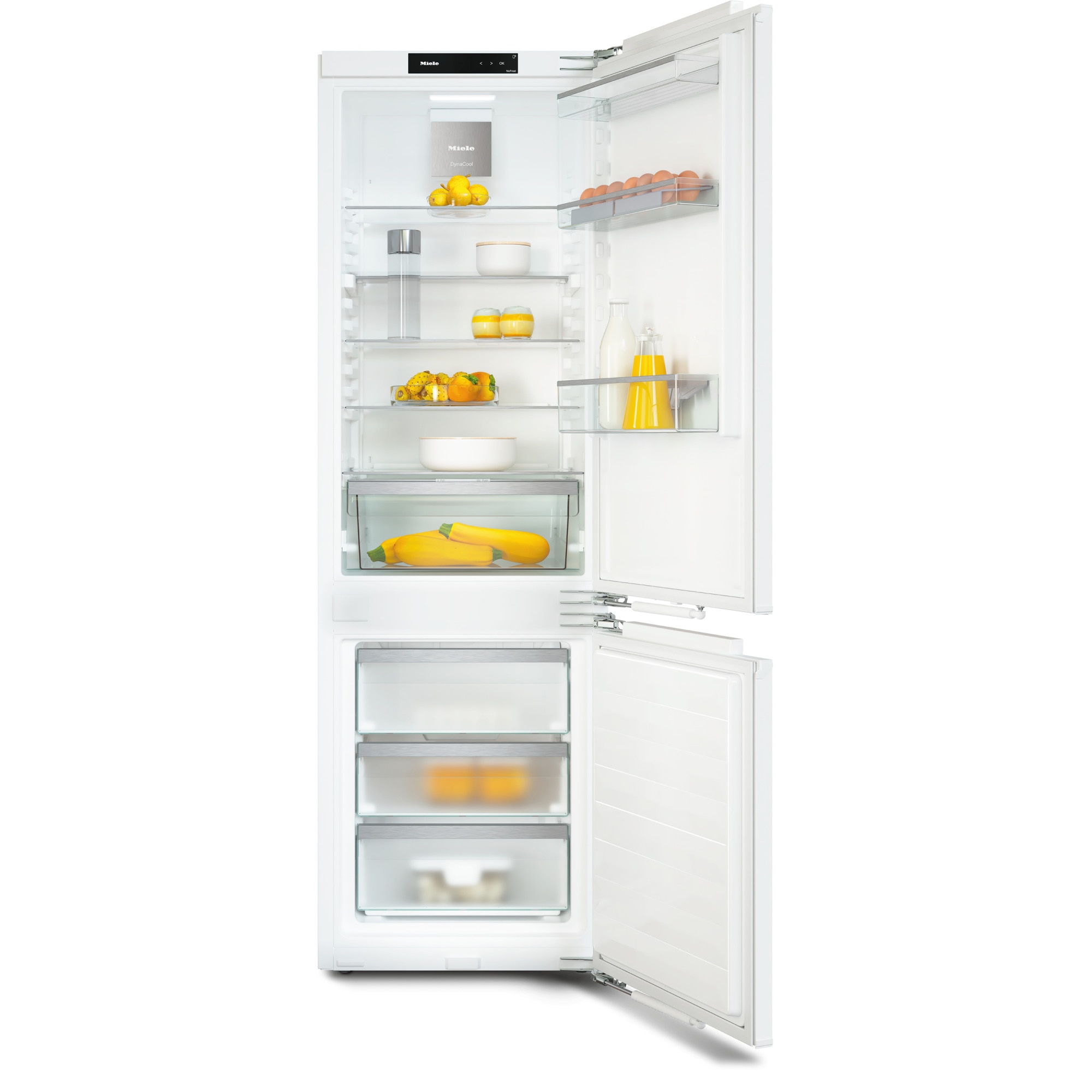 Combina frigorifica incorporabila Miele KFN 7734 C, 253 l, clasa C, NoFrost, DailyFresh, DynaCool, ComfortClean, 177 cm