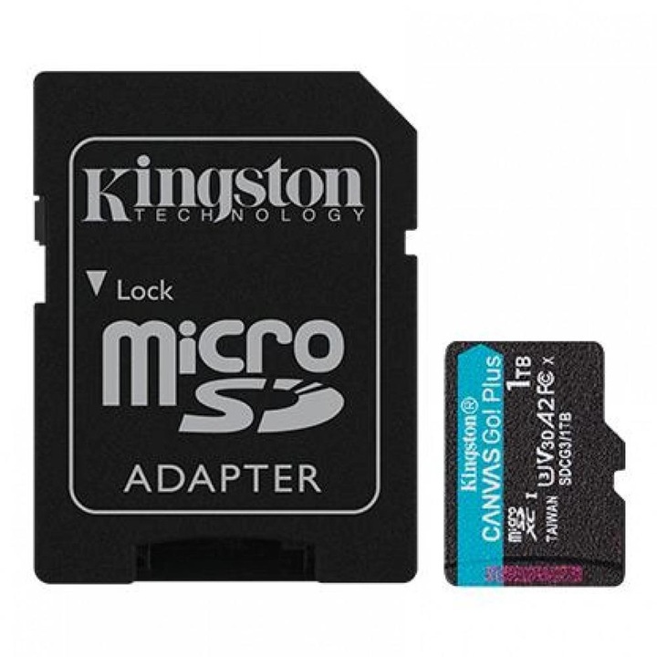 MicroSDXC карта с памет Kingston Canvas Go! Плюс, 1TB, V30, клас 10 + SD адаптер