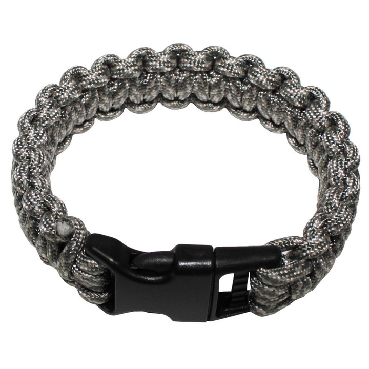 Bratara Paracord, MFH, Poliester, 2.3 x 330 cm, Gri, L