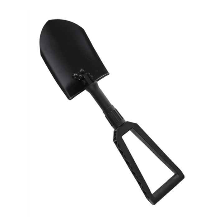 Mini lopata, MIL-TEC, otel carbon, maner nailon, negru, 24cm