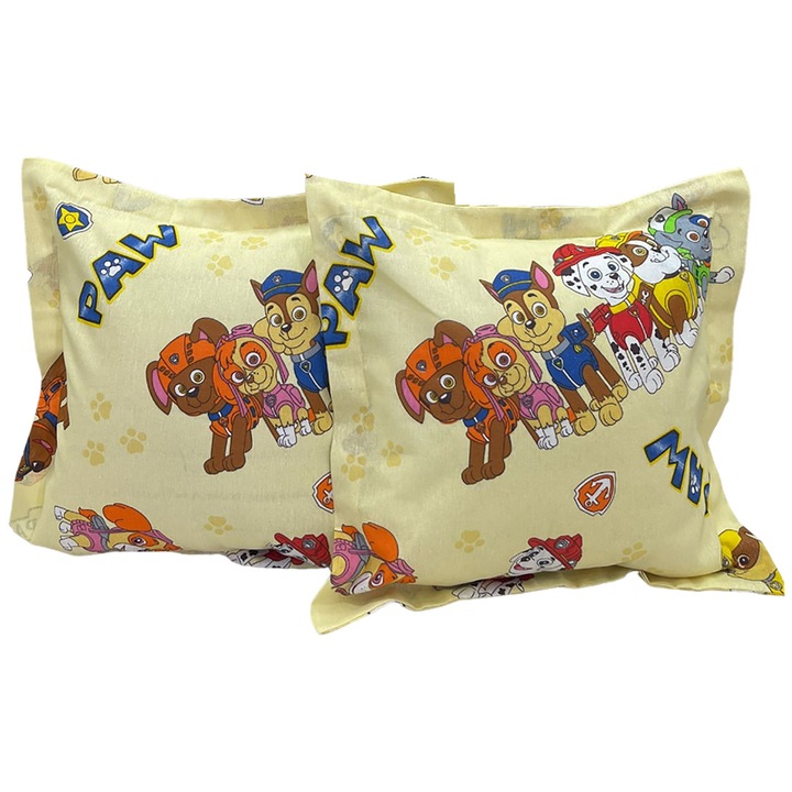 Set doua huse de perna 40X40cm, culoare bej, din colectia "Paw Patrol by Liz Line" din bumbac 100% - SP40/40256