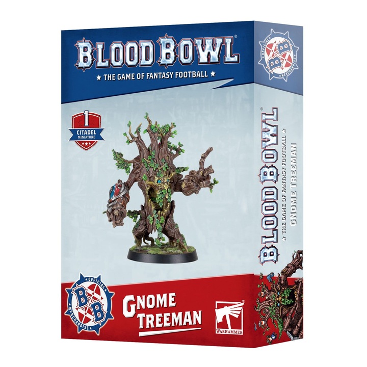 Extensie de joc Blood Bowl, Gnome Treeman, Games Workshop, 17 piese, gri