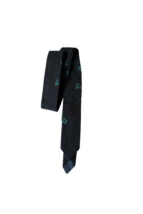Cravata Offcorss, gri inchis, bumbac