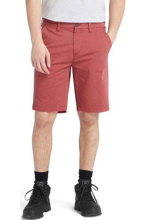 Pantaloni scurti Timberland Straight Chino Short rosu, Rosu