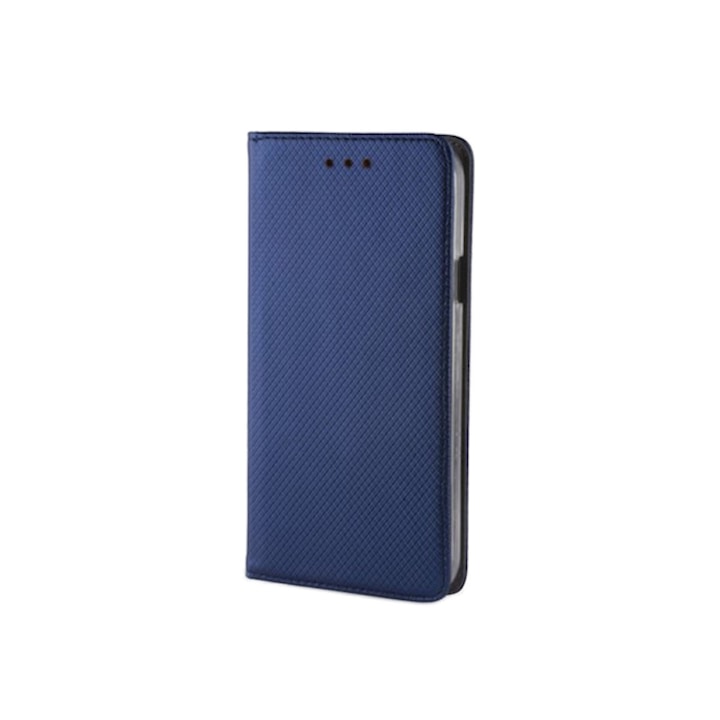 Husa tip carte, compatibila cu Samsung Galaxy A05s, premium flip book cu inchidere magnetica si functie stand, buzunar card, albastra