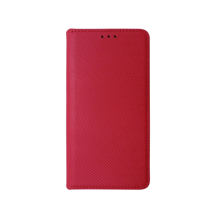 Калъф за книга, съвместим със Samsung Galaxy A05s, първокласна флип книга с магнитно затваряне и функция за стойка, джоб за карта, червен