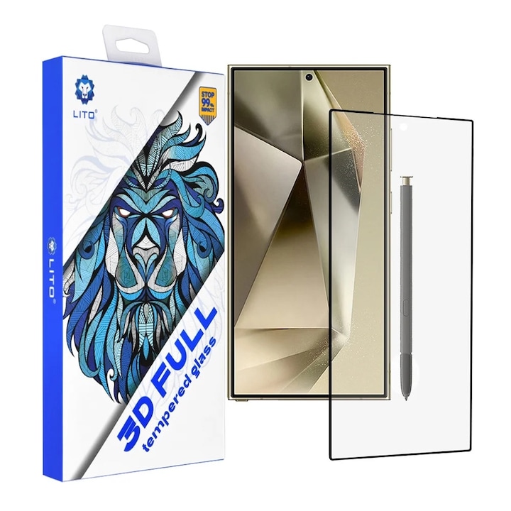 Fólia Samsung Galaxy S24 Ultra - Lito 3D Full Cover - Fekete