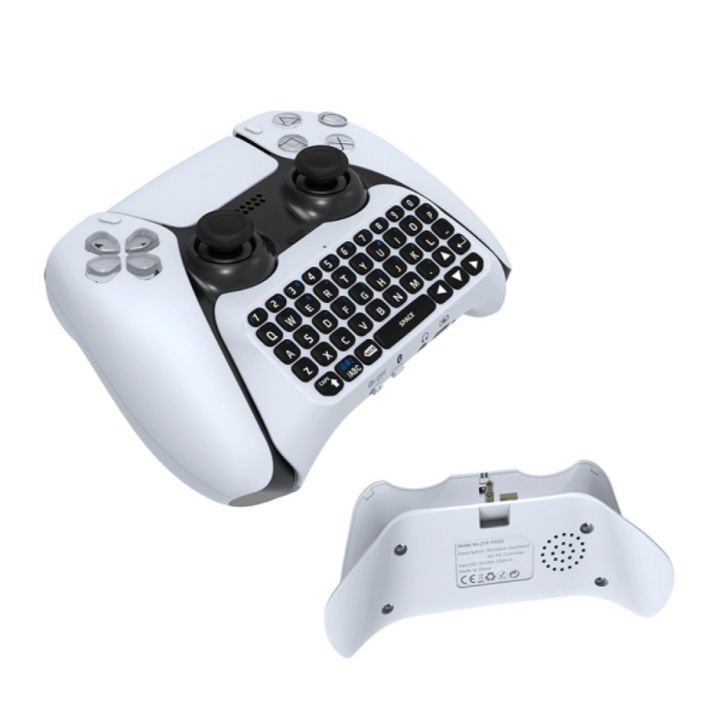 Tastatura Mini Wireless Jys-P5121 pentru Gamepad Dualsense PS5, Alb