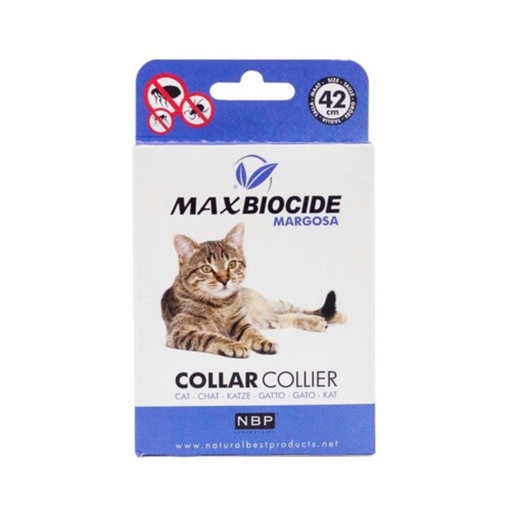 Противопаразитна каишка за коте Max Biocide, 42см
