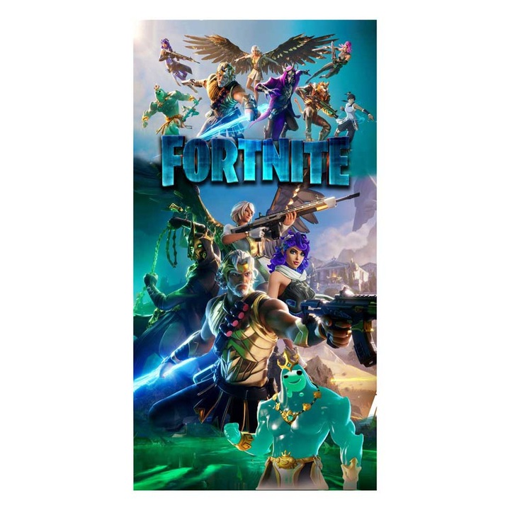 Хавлия за плаж Кингтекс Fortnite 2024, 70x140см, 60% памук 40% полиестер, Многоцветно