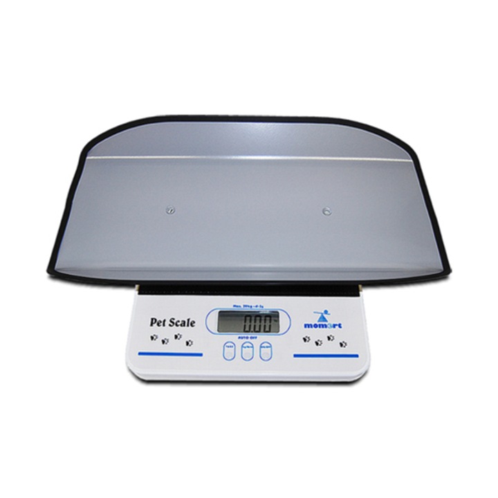 Електронна везна Momert 6551, Ветеринарна, За малки животни, 20 kg, Бял/Сив