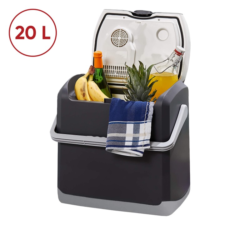 Lada frigorifica auto portabila AEG KK20, 12V, 230V, functie de racire, capacitate 20L, maner de transport 42.5 x 30.8 x 42.5 cm