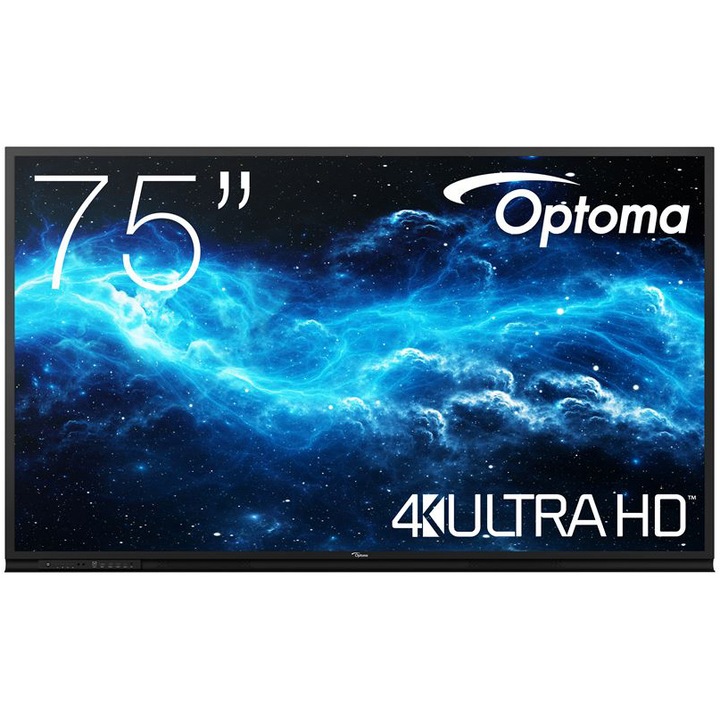 Interaktív kijelző Optoma Series 3 gen.2 3752RK, 75", UHD, 400nit, 6ms, Android 11, CPU A55*4 + A52*2, RAM 4GB, tárhely 32GB