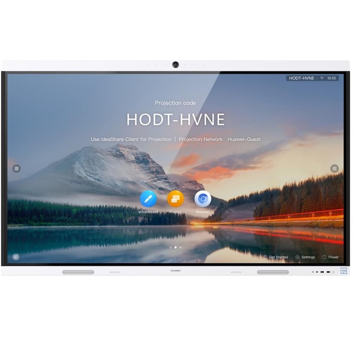 Interaktív kijelző Huawei IdeaHub B2, 75", UHD, 350 nit, D-LED, Android 9, négymagos processzor, 4 GB RAM, 32 GB tárhely