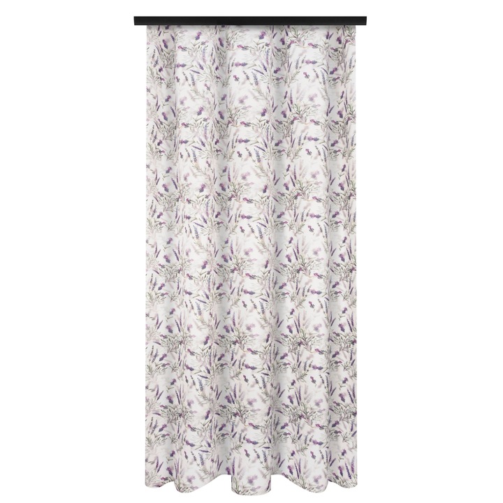 Perdea Voppi Lavanda, uni, 140x260cm, poliester, alb