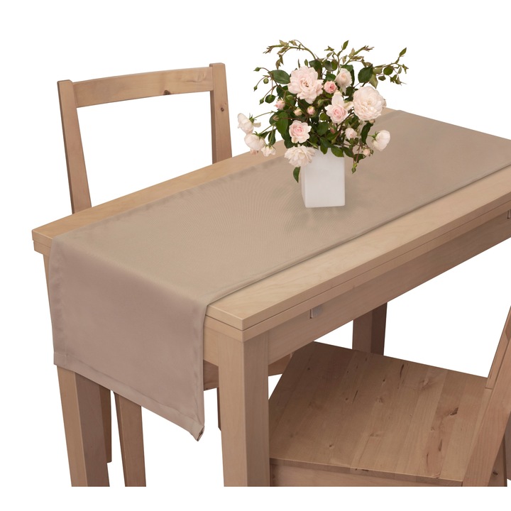 Napron pentru masa, Voppi, Poliester, 180g/m2, 40 x 110 cm, Maro