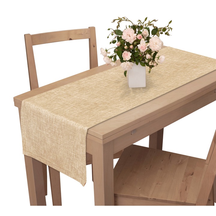 Napron, Voppi, poliester, 40 x 120 cm, crem