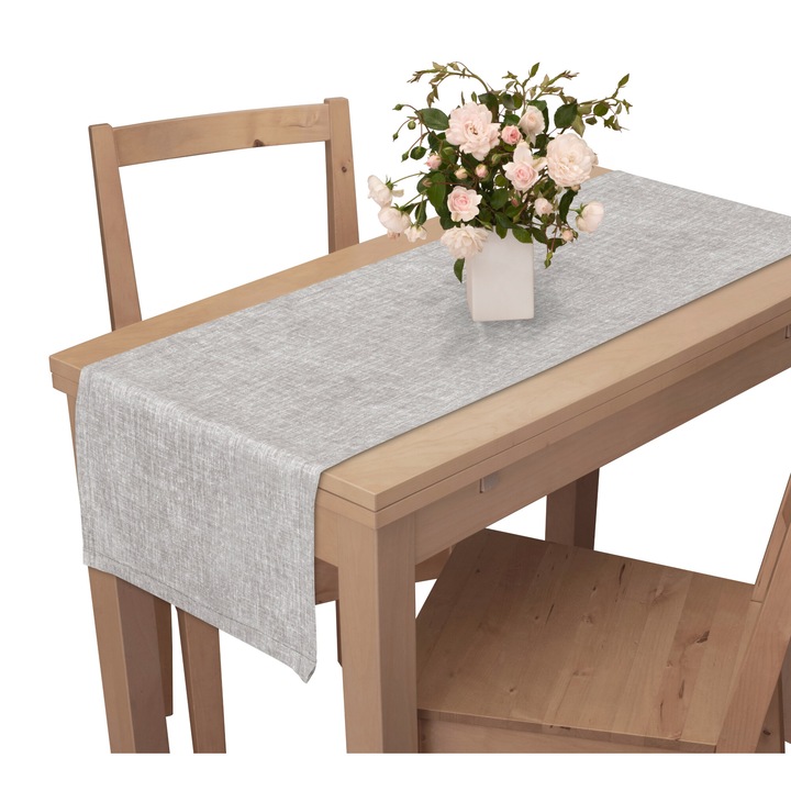 Napron de masa, Voppi Luna, Gri, Poliester, 40x200cm