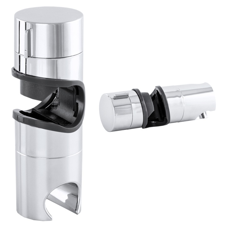 Suport Reglabil Dus, Granitan, Pentru Bara 25 mm, Crom, Reglaj Unghi Si Inaltime, Design Modern, Montaj Usor, Material ABS Rezistent, Ideal Pentru Baie, Compatibil Cu Bare 22 mm, Practic Si Durabil Pentru Utilizare Zilnica In Dus