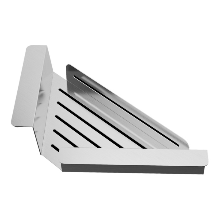 Suport pentru burete vase, GRANITAN, otel inoxidabil cromat, 208x208x42mm