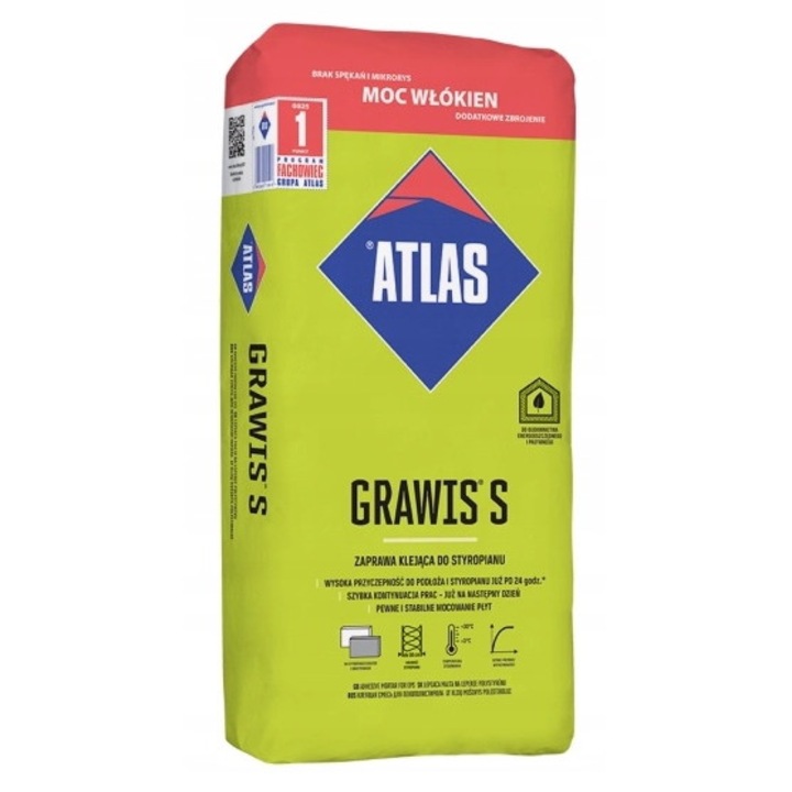 Ragasztó polisztirolhoz, Atlas Grawis-S, 25kg