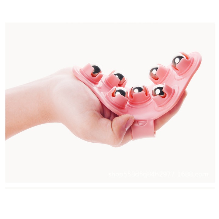 Aparat de masaj cu Role pentru Relaxare Musculara, Roz, Rezistenta la Caldura 65C/110C