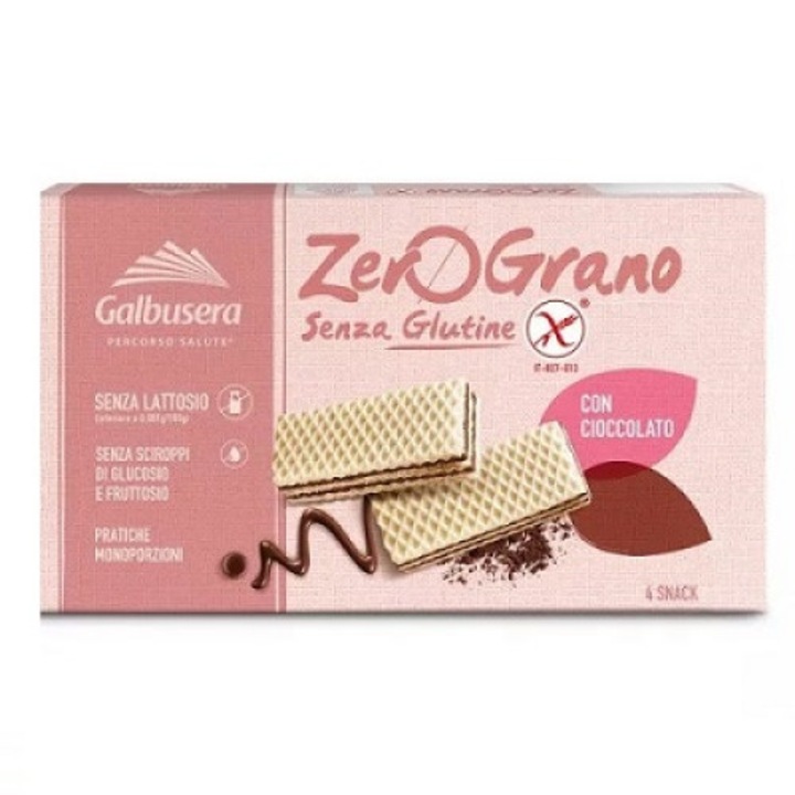 Napolitane fara gluten cu crema de ciocolata Zerograno Galbusera 180g