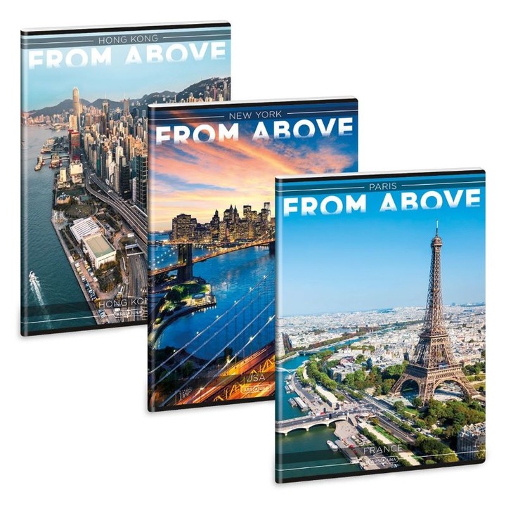 Тетрадка Ars Una Cities from above, A4, 40 листа, Многоцветен