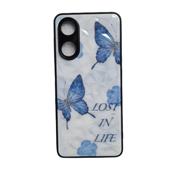 Твърд калъф 3D Butterfly, съвместим с Oppo Reno8 T