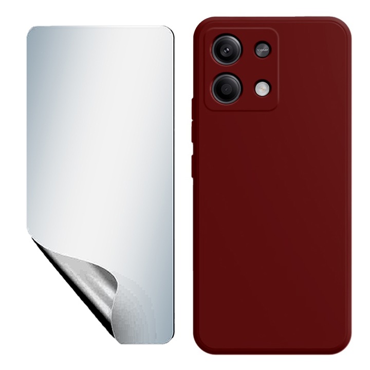 Regenerálható hidrogél fóliakészlet UHD Clarity, nagy érzékenységű és szilikon matt tok Xiaomi Redmi Note 13 Pro 5G telefonhoz, OPTIM SOLUTION, kameravédelem, Soft Liquid TPU, SlimFit, hivatalos és alapkialakítás, könnyű súly, emelt élek, fekete
