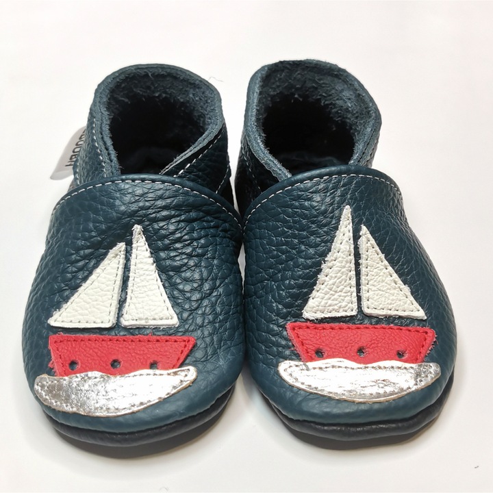 Vapor természetes bőr csizma, Kék