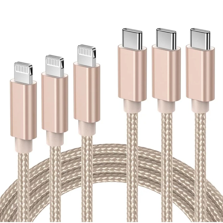 Prémium adapterkábel, GlobaLink, 3db, usb C Lightninghez, egyenként 2 m
