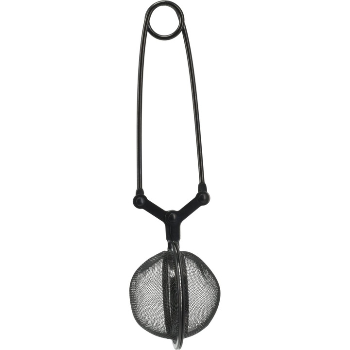 Инфузер за чай Excellent Houseware, Отлична домакинска посуда, неръждаема стомана 18/10, 5х16 см, черна